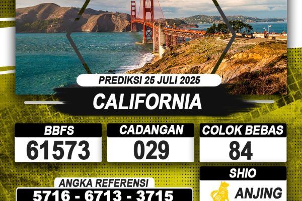 PREDIKSI CALIFORNIA 25 JULI 2025 | PREDIKSI TOGEL KUNINGTOTO