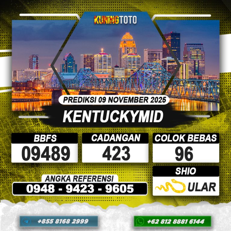 PREDIKSI KENTUCKYMID 09 NOVEMBER 2025 | PREDIKSI TOGEL KUNINGTOTO